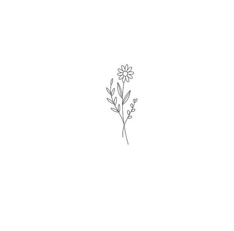 Simple Tattoos Daisy, Flower Simple Tattoo Minimalist, Small Daisies Tattoo, Daisy Drawing Simple Tattoo, Daisy Behind The Ear Tattoo, Daisy Tattoo Designs Sketches, Fine Line July Flower Tattoo, Small Daisy Tattoo On Wrist Simple, Daisy Tattoo Designs Small