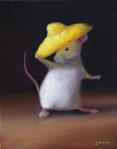 Mouse Paint, Funny Rats, Arts Stream, Cute Rats, Cute Paintings, Cute Mouse, A Mouse, Daily Art, Animal Paintings