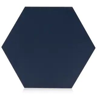 Industry Tile 9x10 Hexagon Navy Blue Porcelain Floor /Wall Tile (8.03 Sq ft / 16 pcs box) - Bed Bath & Beyond - 34445819 Reno Bathroom, Bathroom Condo, Blue Porcelain, Flooring Store, Porcelain Floor, Box Bed, Porcelain Flooring, Floor And Wall Tile, Wall Tile