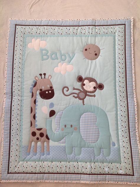 Patchwork Elephant Pattern Free, Elephant Baby Quilt Pattern Free, Safari Baby Quilt, Animal Baby Quilt Target, Elephant Baby Bedding, Colchas Quilting, Baby Applique, Patchwork Baby, Handmade Baby Quilts