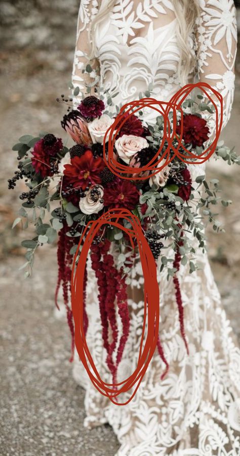 Red Spider Lily Bouquet, Spider Lily Bouquet, Maroon Flowers, Red Spider Lily, Spider Lily, Lily Wedding, Lily Bouquet, Tie The Knots, Wedding Bouquet