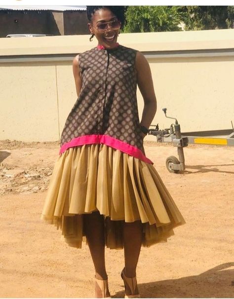 Modern South African Traditional Dresses, Pedi Dresses, Pedi Traditional Attire, South African Traditional Dresses, African Traditional Wear, Shweshwe Dresses, Traditional African Clothing, African Print Dress Ankara, African Dresses Modern