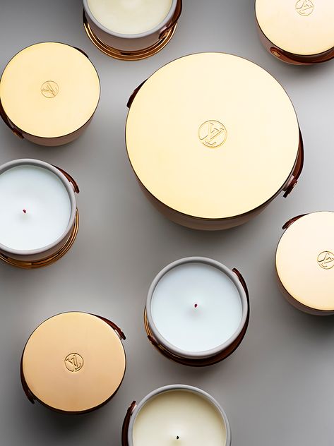 Louis Vuitton Candle, Louis Vuitton Decor, The Outset, Candle Design, Louis Vuitton Collection, Scented Candles Luxury, Candle Packaging, Branding Ideas, Candle Box