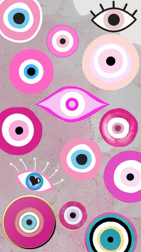 #evil eye #pink #eye #iphone Aesthetic Evil Eye, Evil Eye Wallpaper, Eye Wallpaper, Pink Eye, Mood Wallpaper, Your Aesthetic, Design Resources, Evil Eye, Fondos De Pantalla