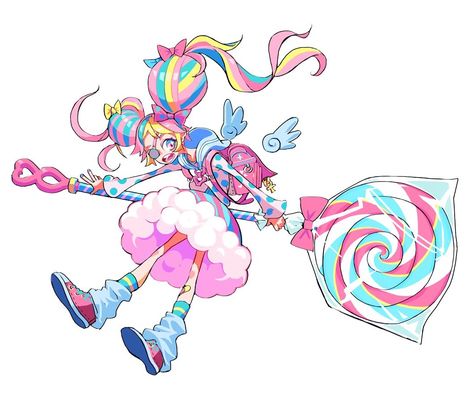 Candy Stick, Candy Art, Candy Candy, Pastel Art, Kawaii Art, An Angel, Cartoon Art Styles, Art Reference Poses, Magical Girl