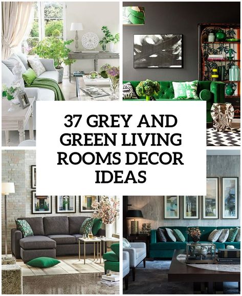 Grey Green Living Room, Grey And Green Living Room, Green And Grey Living Room, Bedroom Ideas Master On A Budget, Dark Green Living Room, Green Living Room Decor, Black Living Room Decor, Grey Living Room, Green Living Room