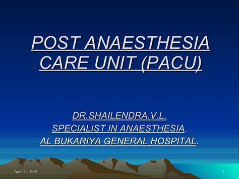 post-anesthesia-care-unit by shylu via Slideshare Educational Resources, Nursing, I Hope, For Free, The Unit, Education