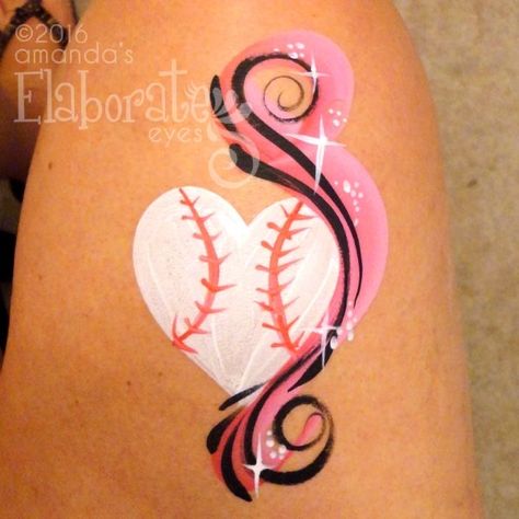 Baseball Face Paint, Boy Face Painting, Eye Face Painting, Professional Face Paint, Girl Face Painting, Face Painting Tutorials, Arm Art, Face Painting Easy, Kids Face Paint