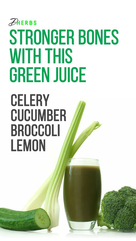 Juice For Strong Bones, Celery Juice Cleanse 3 Day, Green Juice Celery, Celery Spinach Juice, Food For Strong Bones, Benefit Of Celery Juice, Broccoli Lemon, Healthy Juice Drinks, Strong Bones