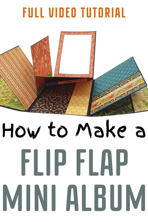 Find out how to make a flip flap mini album. This unique interactive mini scrapbook will make you go wow and if you follow this scrapbook tutorial you'll easily make it too Scrapbook Multiple Photos, Halloween Mini Albums, Diy Mini Album, Christmas Mini Albums, Album Tutorial, Paper Craft Videos, How To Make Scrapbook, Mini Album Tutorial, Creative Scrapbook