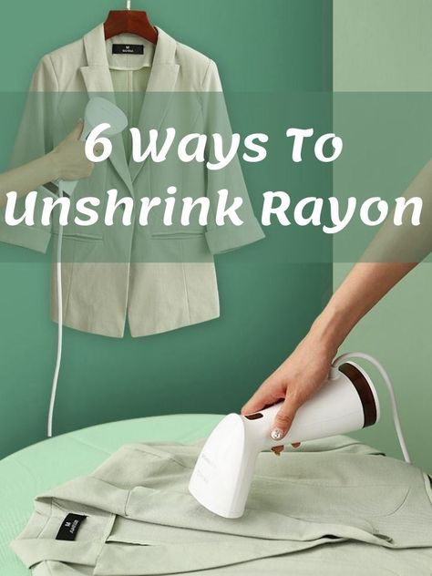 6 Ways To Unshrink Rayon - How To Unshrink Rayon Fabric How To Shrink Clothes, Rayon Blouse, Rayon Top, Household Cleaning Tips, Viscose Dress, Rayon Shirt, Polyester Pants, Rayon Pants, Laundry Hacks