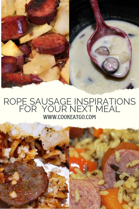 Love sausage rope? Change up your meal plan rotation with these delicious sausage rope recipes! Easy dinner, appetizers, and breakfast recipes are kid-approved and budget-friendly. Pair with potatoes, pasta, cheese, and more for easy meals. Pin to your easy recipes Pinterest board for later. Easy Dinner Appetizers, Rope Sausage Recipes, Pork Sausage Recipes Dinner, Rope Sausage, Pork Sausage Recipes, Pasta Cheese, Sausage Pasta Recipes, Sausage Dishes, Hot Sausage