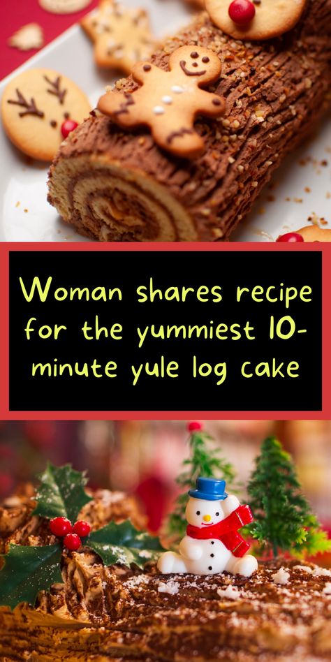 Chocolate Log Cake, Easy Yule Log Recipe, Gluten Free Yule Log, Yule Log Cake Recipe, Yule Log Recipe, Christmas Yule Log, Chocolate Log, Chocolate Yule Log, Vanilla Cream Filling