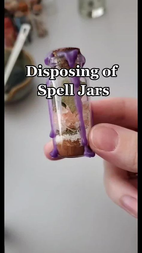 How To Get Rid Of Old Spell Jars, How To Dispose Of Old Spell Jars, What To Do With Old Spell Jars, What To Do With Spell Jars After, How To Dispose Of Spell Jars, Dollar Tree Witchcraft, Witchcraft Stuff, Witch Things, Jar Spells