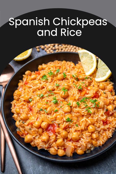 Vegan Chickpea And Rice Recipes, Meals With Chickpeas Healthy Recipes, Chickpea Paprikash Vegan, Chickpea With Rice Recipes, Different Vegan Recipes, Chickpea And Corn Recipes, Rice And Beans Recipe Crockpot, Chickpea Skillet Recipes, Chickpea Dishes Dinners