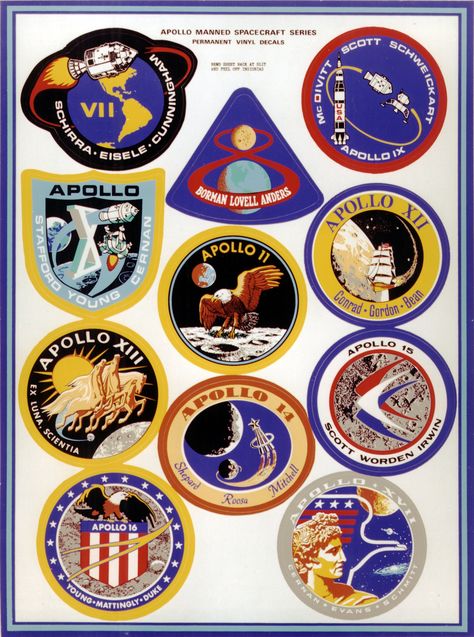 Montage of manned Apollo 7 through 17 Missions Crew Patches Space Patch, Apollo Space Program, Lunar Lander, Nasa History, Vintage Nasa, Apollo Program, Nasa Apollo, Nasa Missions, Nasa Images