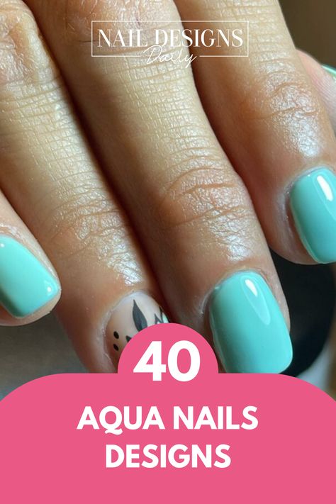 Turn heads with these gorgeous aqua nails ideas and keep the summer vibes year-round! Summer Aqua Nails, Aqua Nails Design Ideas Short, Aqua Nail Ideas, Short Round Nails Ideas Summer, Aqua Nail Designs, Aqua Nails Design Ideas, Teal Nail Ideas, Vacation Nail Designs, Turtle Nails