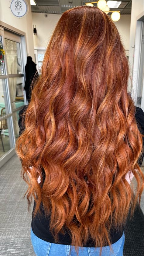 Copper Hair With Highlights, Cowboy Copper Hair, Cowboy Copper, Natural Red Hair, Red Hair Inspo, Dark Auburn, Goddess Braids Hairstyles, Ginger Hair Color, Copper Hair Color