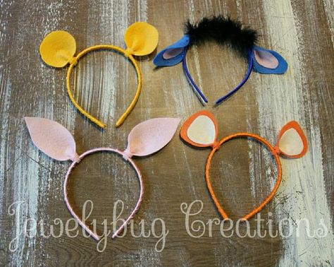 Piglet, Eeyore, Tigger, kangaroo, Rabbit and Pooh ears, comes on clips our headband, choose one or c Owl Costume From Winnie The Pooh, Pooh Women Costume, Winnie The Pooh Tutu Costumes, Winnie The Pooh Fancy Dress, Owl Costume Winnie The Pooh, Piglet Ears, Yoshi Costume, Piglet Costume, Pooh Costume