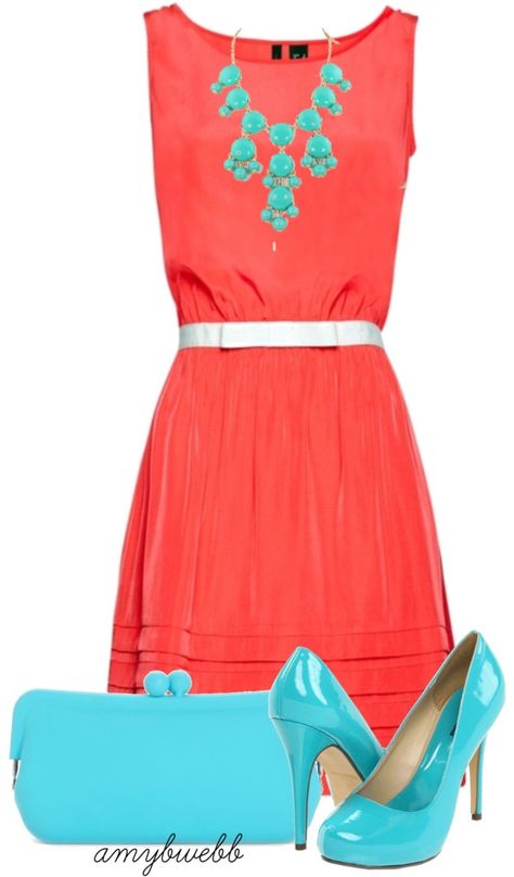 Elegante Casual, Coral Dress, Orange Dress, Work Attire, Looks Style, Look Fashion, Color Combos, Passion For Fashion, Pretty Dresses