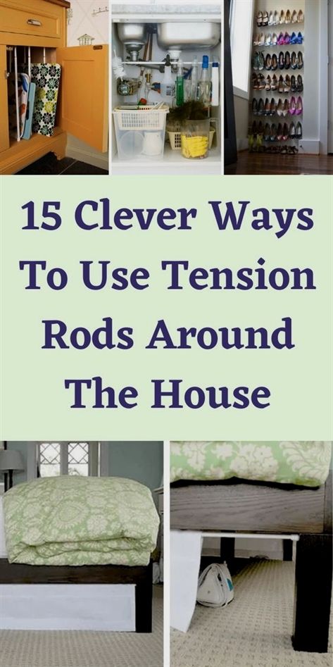 Small Apartment Inspo, Craft Hacks, Hacks Ikea, Tension Rods, Declutter Home, Ikea Furniture Hacks, Tension Rod, Organize Declutter, Furniture Hacks