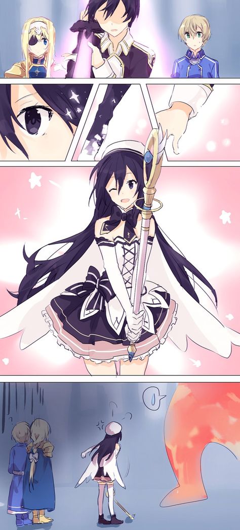 Kirito Genderbend, Sao Funny, Alice Sao, Kirito And Asuna And Yui, Sao Yuuki Konno, Ggo Kirito, Sao Anime, Otaku Issues, Anime Love Quotes