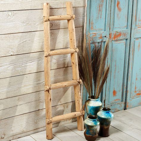 Kiva Ladder - 4 Ft. Quilt Ladder, Southwestern Home Decor, Western Bedding, Western Bedroom Decor, Black Forest Decor, Southwestern Home, Quilt Rack, Blanket Ladder, Western Furniture