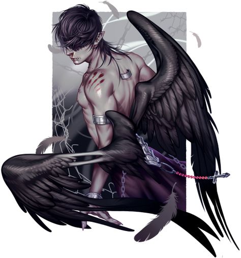 Male Fallen Angel, Fallen Aasimar, Fallen Angel Art, Male Anime, Different Art Styles, Digital Portrait Art, Boy Character, Dnd Art, Witch Aesthetic