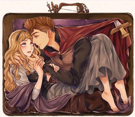 Walt Disney Princesses, Princesas Disney Anime, Disney Princess Aurora, Disney Princesses And Princes, Cute Disney Drawings, Disney Images, Disney Artwork, Disney Sleeping Beauty, Disney Couples