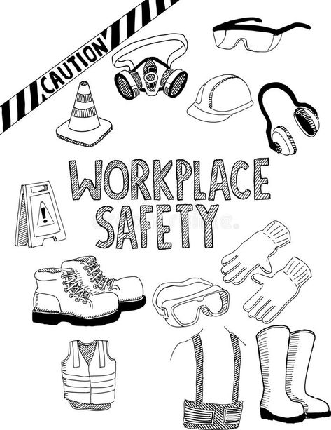 Health Drawing Safety Drawings Ideas, Safety Posters Workplace Ideas, Safety Drawing, Safety Workplace, Gear Illustration, Health Drawing, Funny Cartoon Drawings, Gear Drawing, System Wallpaper