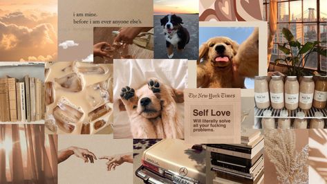 #madebyme Dog Laptop Wallpaper Aesthetic, Golden Retriever Laptop Wallpaper, Vet Wallpaper Laptop, Laptop Wallpaper Animals, Peaceful Aesthetic Wallpaper Laptop, Golden Retriever Desktop Wallpaper, Puppy Wallpaper Laptop, Dog Desktop Wallpaper Aesthetic, Cute Animal Wallpapers For Laptop