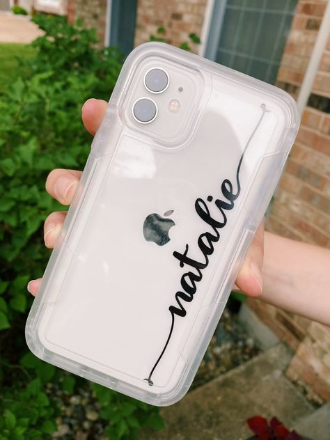 Phone Drawing, Vinyl Name Decal, Vinyl Business, Monogram Notebook, Airpods Apple, Phone Decals, My Best Friend's Birthday, Name Sticker, Phone Case Decals