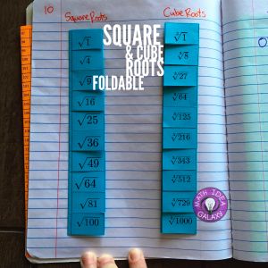 5 other ways to use foldables in the math classroom at ideagalaxyteacher.com. Square Roots & Cube Roots Foldable Graphic Organizer Square Roots And Cube Roots, Adding Integers, Middle School Math Teacher, Middle School Math Classroom, Math Notebook, Math Interactive, Math Interactive Notebook, Number System, Pre Algebra