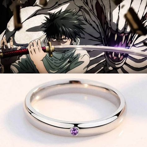 Anime Ring,Handmade ring inspired by anime movies, Silver color, Color option for stones, Suitable as a gift, Yuta Inspired Ring,Couple Ring Main stone:  Amethyst  (All Stone Available please message ) Stone size: 2MM Stone Shape: Round Jewelry Type: Ring Metal: Silver Method: Cast Personalization: Possible Style: Wedding Ring Set Ring Size: We make rings from US 3 to US 16. This elegant ring is perfect for any occasion like a party, wedding, engagement, etc. as it suits any outfit or with many emotions to express. Rhodium choice:- you can choose rose gold, Yellow Gold, Silver We only do nickel-free Rhodium which is friendly to the skin, We have all kinds of precious, semi-precious stones and Diamonds. We believe in quality products and thus we try to deliver the best to our customers. Our Anime Wedding Rings, Anime Accessories Jewelry, Anime Rings, Jjk Yuta, Princess Closet, Yuta Okkotsu, Ring Couple, Anime Jewelry, Anime Accessories