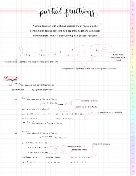 #cute #aesthetic #math #notes #study #student Partial Fractions, Aesthetic Math, Aesthetic Craft, Notes Study, Math Notes, Aesthetic School, Cute Aesthetic, School Notes, School Stuff