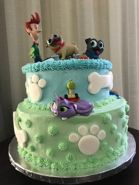 Puppy Dog Pals Birthday Cake, Puppy Dog Pals Cake, Lil James, Joey Birthday, Dog Themed Birthday Party, Puppy Dog Pals, Puppy Party, Dog Themed, 1st Bday