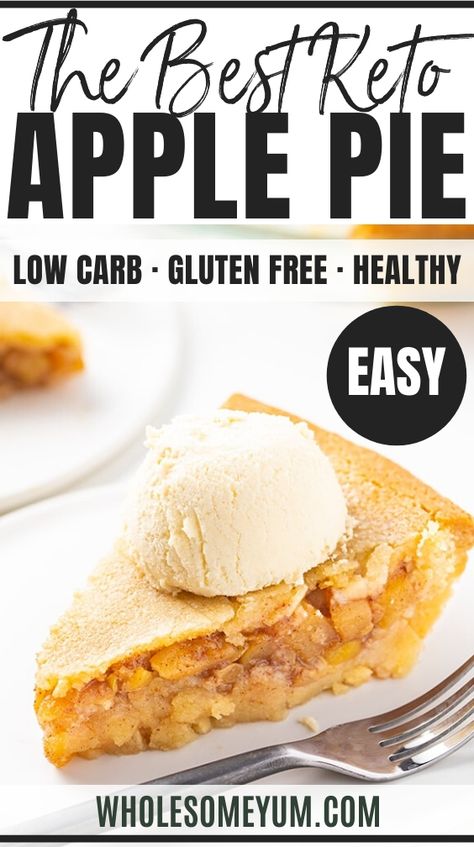 Keto Apple Pie Filling, Low Carb Apple Pie, Keto Apple Pie, Sugar Free Apple Pie, Almond Flour Crust, Apple Pie Filling Recipes, Pie Filling Recipes, Apple Pie Recipe, Apple Pie Filling