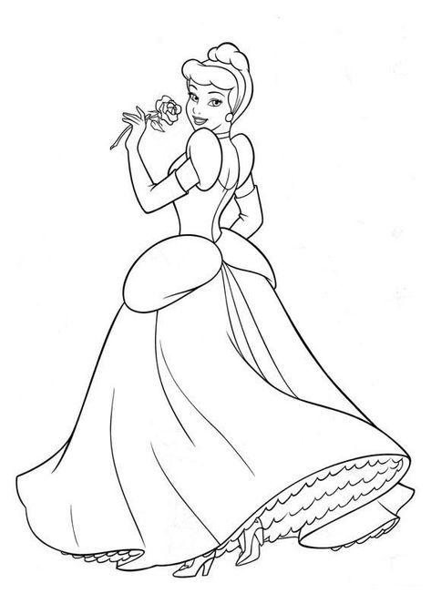 Princess Outline, Disney Princess Outline, Princess Coloring Sheets, Colouring Book Pages, Cinderella Coloring Pages, Disney Princess Silhouette, Disney Coloring Sheets, Disney Sleeve Tattoos, Colouring Pages For Kids