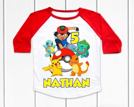 Pokémon Birthday Shirt, Pokemon Birthday Shirt, Woody Birthday, Buzz Lightyear Birthday, Pokémon Birthday, Pokémon Party, Sixth Birthday, Tiger Birthday, 4 Birthday