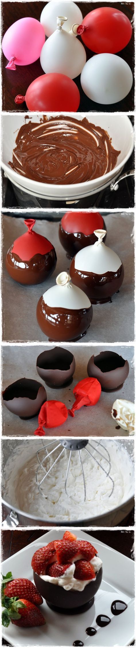 If you truly want to impress your other half with a unique and tasty chocolate dessert, this chocolate bowls are just what you are looking for. Yummy Chocolate Desserts, Chocolate Bowls, Kiss Cookies, Valentines Day Desserts, Unique Desserts, Think Food, Valentines Day Treats, Chocolate Desserts, Creative Food