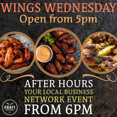 Happy Hump Day everyone! Craft is glad to opening its doors tonight at 5pm and is looking forward to seeing your smiling faces! It is, of course, Wings Wednesday too! So come on in and buy a drink and we will reward you with $10 wings. These are the tastiest wings in town. We don't need to fry our wings and we never crumb them. We just flavour them with our in-house curated rubs, cook them to absolute perfection and add a dipping sauce of your choice. Have you seen the recent reviews we have... Wing Wednesday, Craft Brew, Smiling Faces, Happy Hump Day, Reward Yourself, Craft Brewing, Looking Forward To Seeing You, Local Business, Hump Day