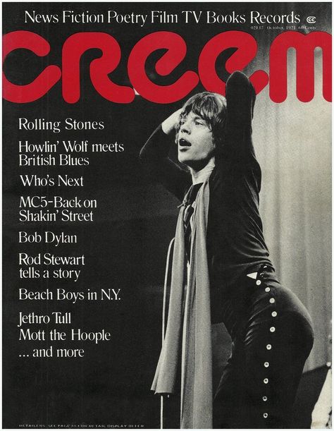 Creem Magazine, Mott The Hoople, Rolling Stones Band, Howlin Wolf, Guitar Magazine, Rock N Roll Art, Popular Magazine, Jethro Tull, Street Bob