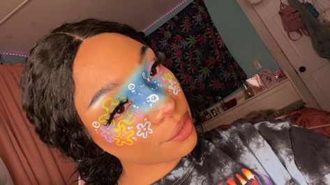 Spongebob Eye Makeup, Spongebob Makeup Ideas, Spongebob Inspired Makeup, Spongebob Makeup Look, Spongebob Face Paint, Patrick Star Makeup, Kuddly Krab, Spongebob Makeup, Spongebob Ideas