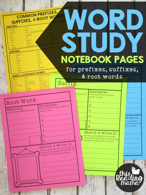 You'll love these FREE printable AND digital Word Study Notebook Pages for your learners. Compatible with Seesaw and Google Slides. Word Study Notebook, 4th Grade Vocabulary Words, Root Words Activities, Teaching Prefixes, Latin Root Words, Word Study Activities, Read 180, Word Work Stations, Writing Mini Lessons