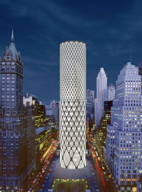 Parametric Tower, Architectural Buildings, Elevator Design, Eco City, Office Tower, Skyscraper Architecture, Hospital Design, Unique Architecture, Facade Architecture