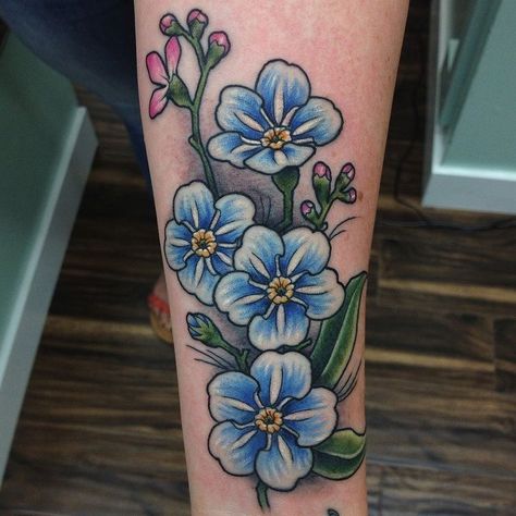 Tattoo Artist Quotes, Traditional Flower Tattoo, Blue Flower Tattoos, Phoenix Tattoos, Minimalist Tattoo Ideas, Famous Tattoo Artists, Traditional Tattoo Flowers, Traditional Flower, Floral Tattoos