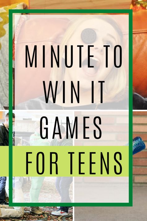 Minute to Win It Games for Teens - Fun Party Pop Fun Ideas For Classroom, Softball Birthday Party Games, Minute To Win It Games Middle School, Party Games For Prizes, Relay Races For Teens, Game Night For Teens, Party Games For 13th Birthday, Fun Birthday Games For Teens, Softball Party Games