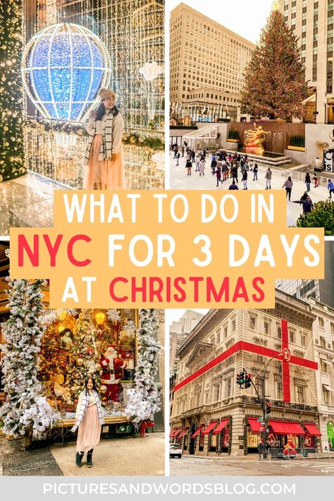 If you're planning to spend Christmas in New York City and wondering what to do, you need to read this! This is the perfect NYC Christmas itinerary for 3 days, with the best New York Christmas decorations and holiday spots, top NYC attractions, and more! Find out the best things to do in New York City at Christmas, where to eat, where to stay, and more. You'll find out exactly how to plan the best Christmas in NYC vacation. New York Trip In December, 3 Day Itinerary New York Christmas, Philadelphia In December, Things To Do New York Christmas, New York Christmas Vacation, Things To Do In New York For Christmas, Best Things To Do In Nyc At Christmas, Nyc Holiday Itinerary, Things To Do In Nyc At Christmas Time With Kids