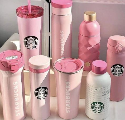 Vasos Starbucks, Pink Wishlist, Pink Starbucks Cup, Minuman Starbucks, Copo Starbucks, Starbucks Bottles, Starbucks Cup Design, Starbucks Tumbler Cup, Stylish Water Bottles