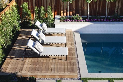 Wood Pool Deck, Ipe Wood Deck, Decks Around Pools, Wood Decking, Stone Pool, Pool Renovation, Ipe Wood, Pool Landscape Design, Decking Material